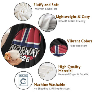 Norway 2026 Soccer Football Fan Norwegian Flag Throw Blanket TS14 Print Your Wear