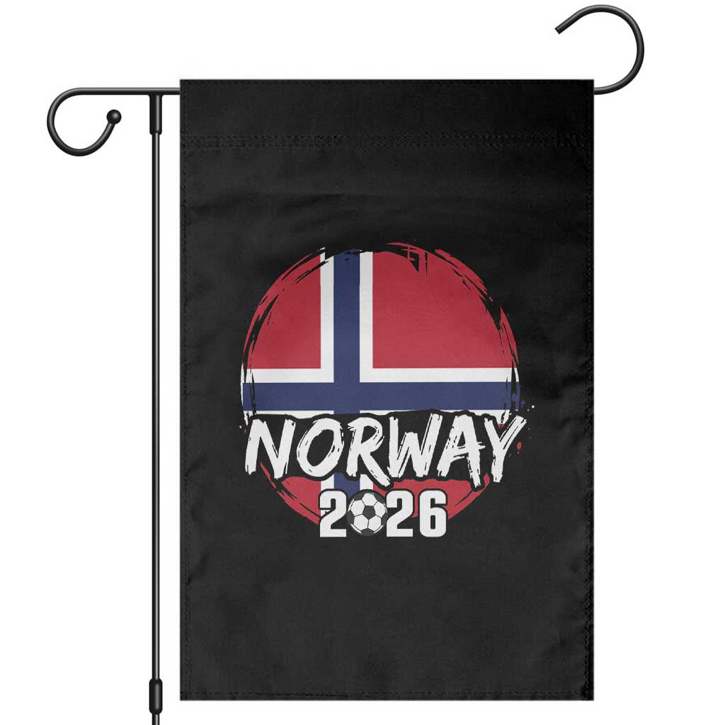 Norway 2026 Soccer Football Fan Norwegian Flag Garden Flag TS14 Black Print Your Wear