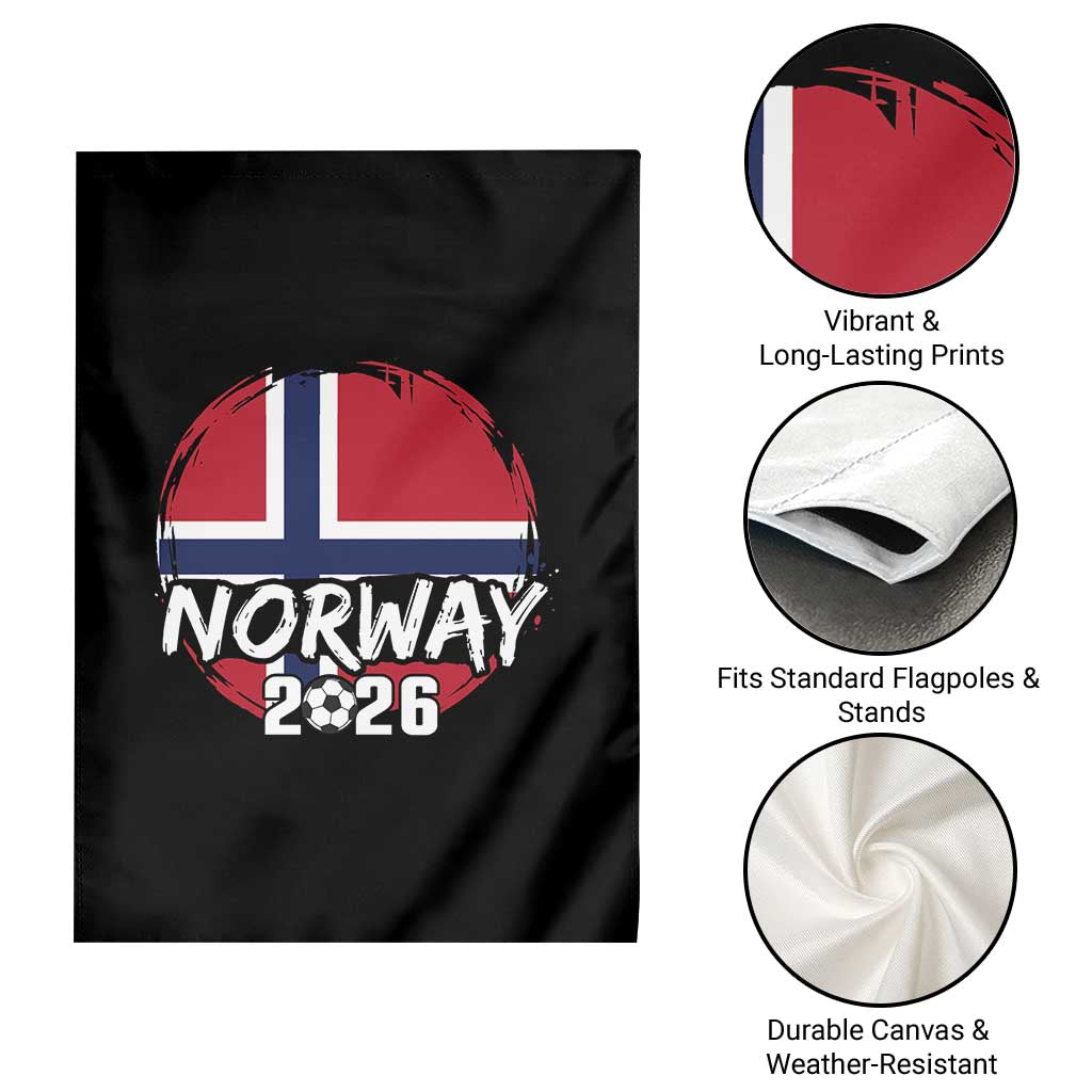 Norway 2026 Soccer Football Fan Norwegian Flag Garden Flag TS14 Print Your Wear