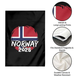Norway 2026 Soccer Football Fan Norwegian Flag Garden Flag TS14 Print Your Wear