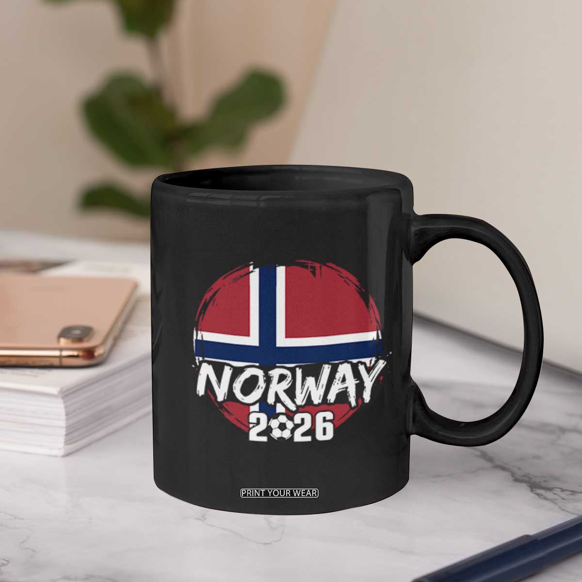 Norway 2026 Soccer Football Fan Norwegian Flag Coffee Mug TS14 Print Your Wear