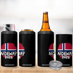 Norway 2026 Soccer Football Fan Norwegian Flag 4 in 1 Can Cooler Tumbler TS14 Print Your Wear