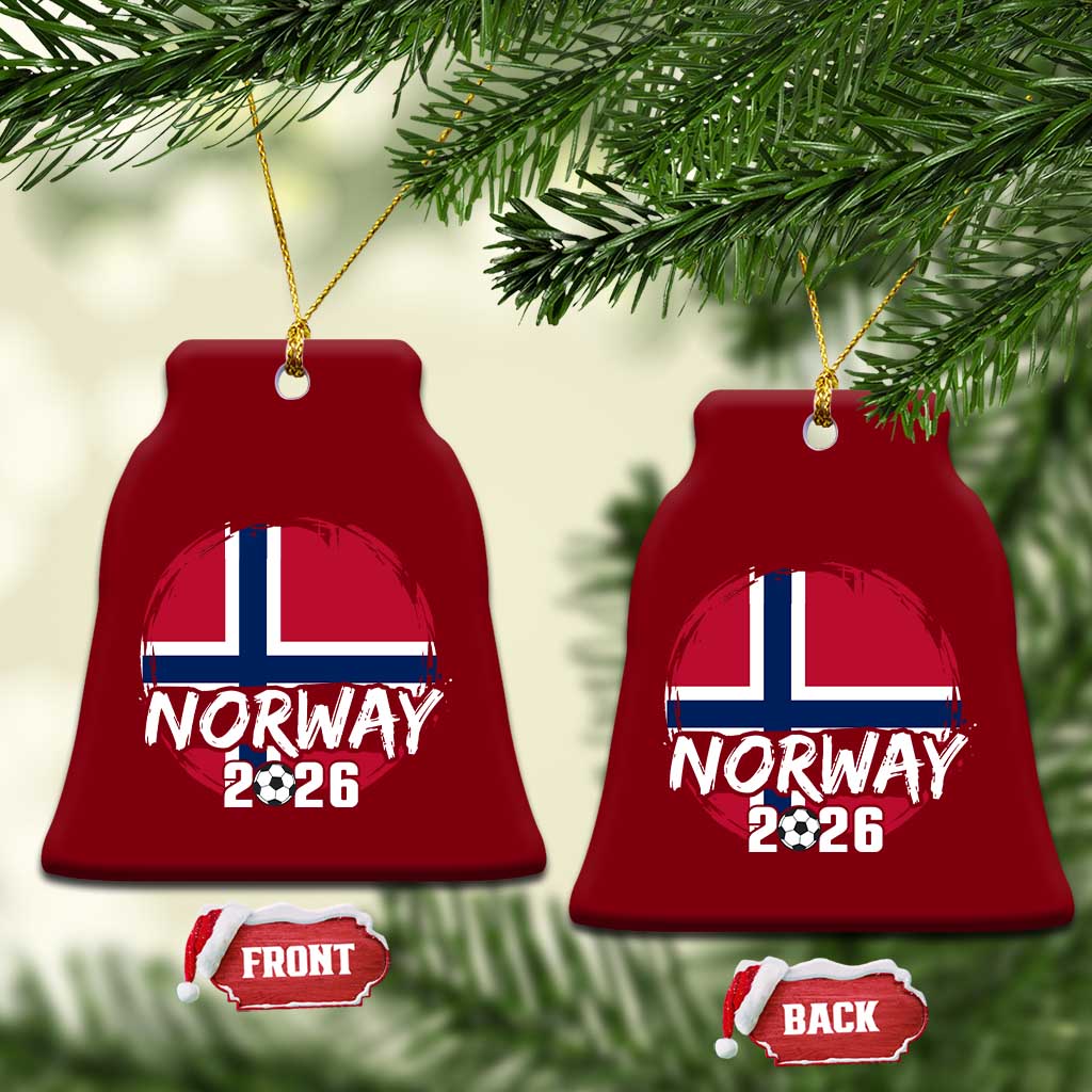 Norway 2026 Soccer Football Fan Norwegian Flag Ceramic Ornament