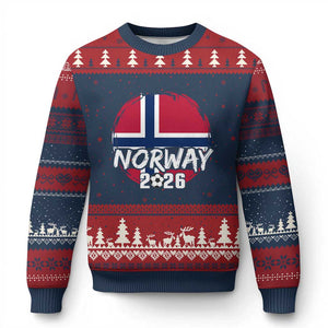 Norway 2026 Soccer Football Fan Norwegian Flag Ugly Christmas Sweater