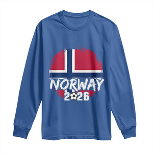 Norway 2026 Soccer Football Fan Norwegian Flag Long Sleeve Shirt