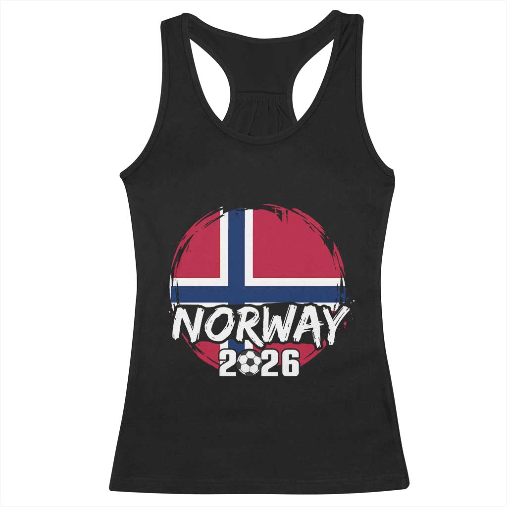 Norway 2026 Soccer Football Fan Norwegian Flag Racerback Tank Top