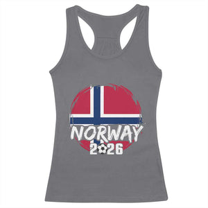 Norway 2026 Soccer Football Fan Norwegian Flag Racerback Tank Top