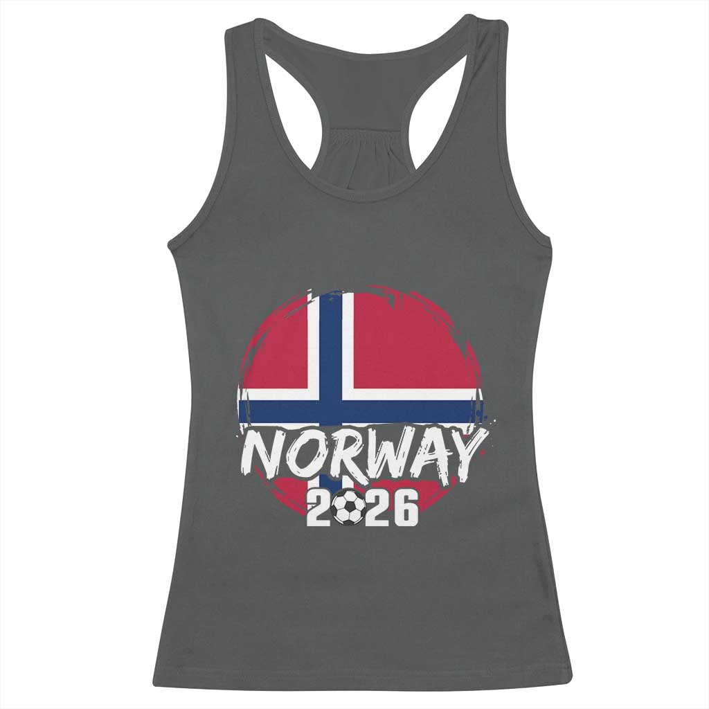 Norway 2026 Soccer Football Fan Norwegian Flag Racerback Tank Top