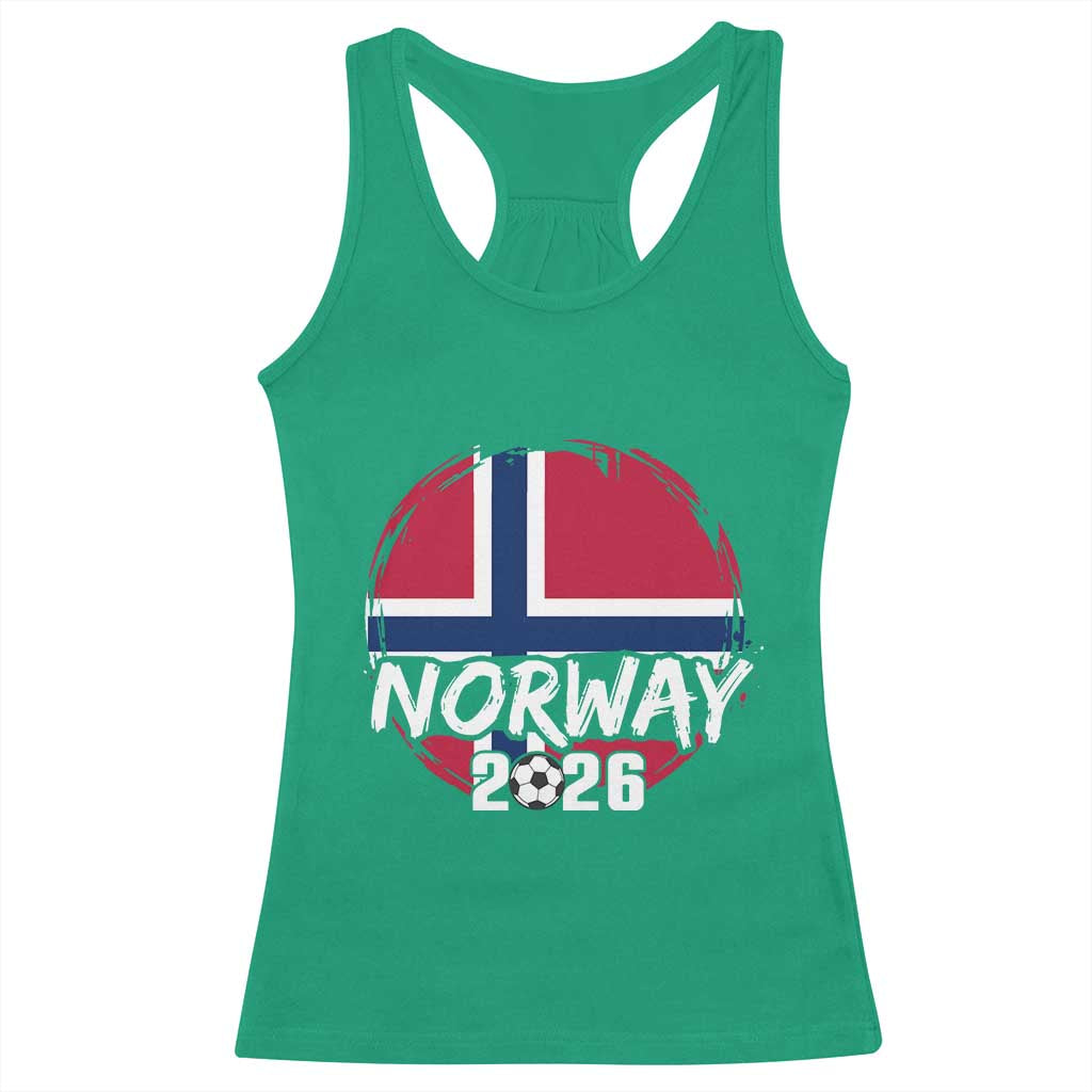 Norway 2026 Soccer Football Fan Norwegian Flag Racerback Tank Top
