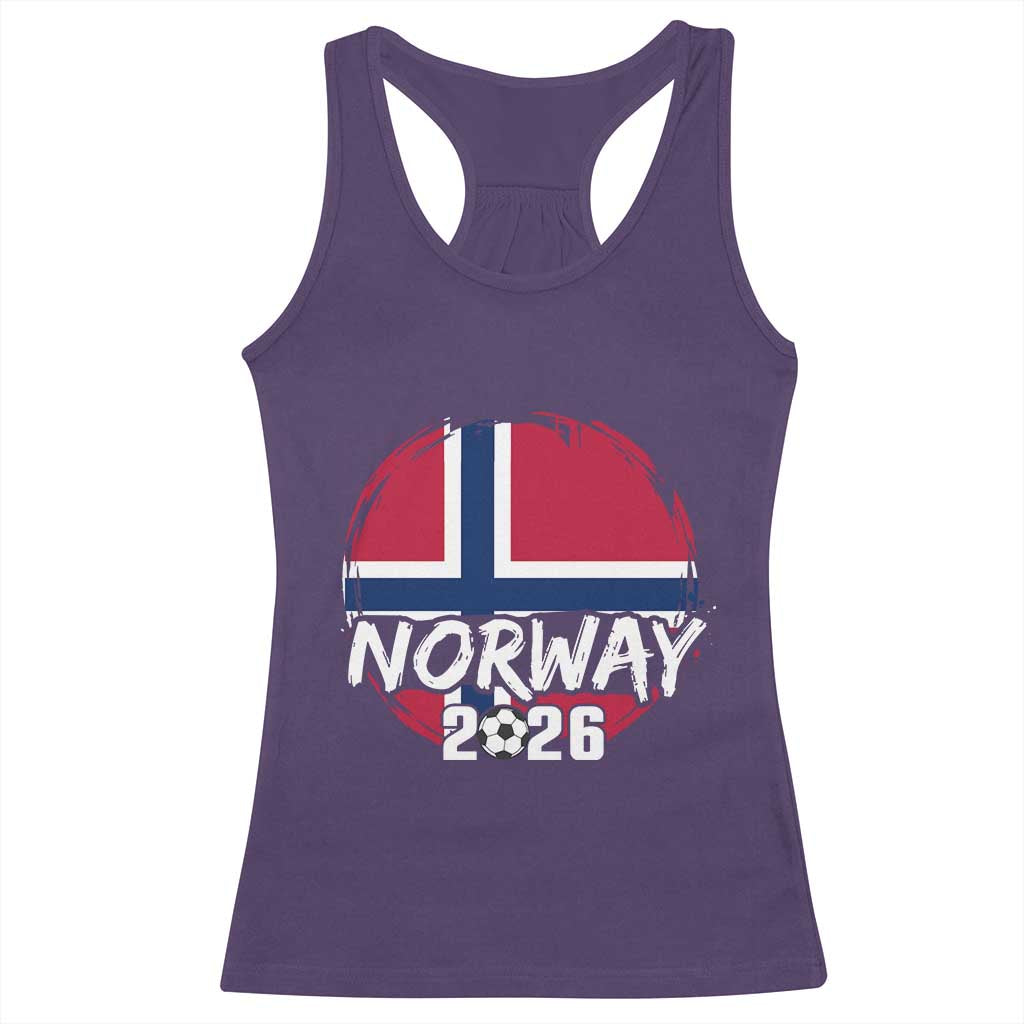 Norway 2026 Soccer Football Fan Norwegian Flag Racerback Tank Top