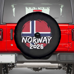 Norway 2026 Soccer Football Fan Norwegian Flag Spare Tire Cover TS14 Black Print Your Wear