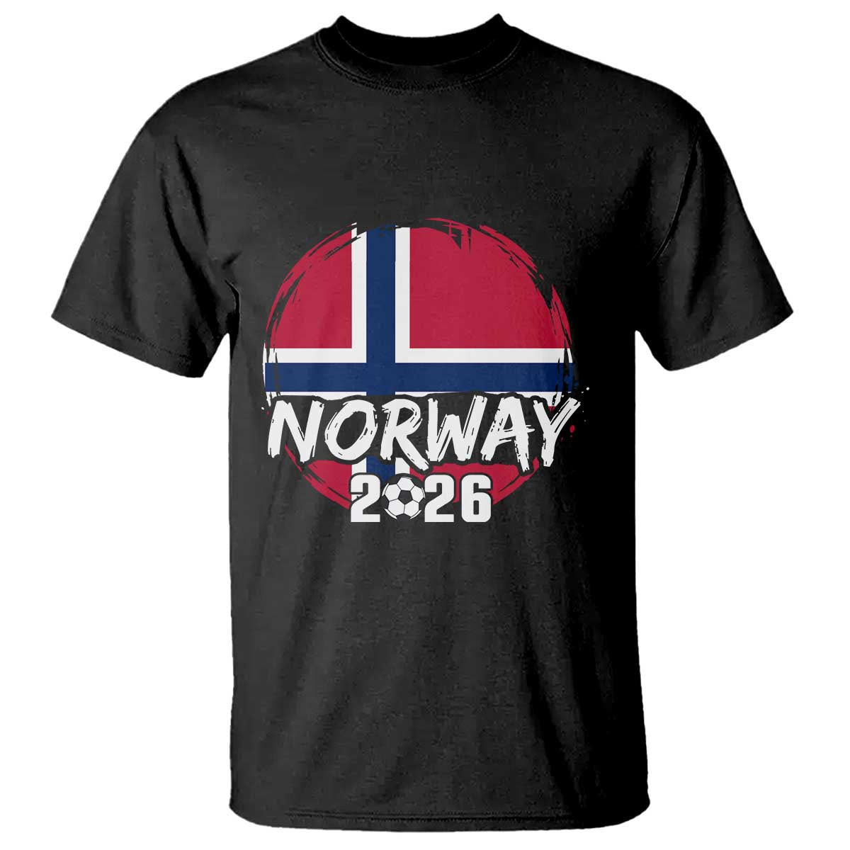 Norway 2026 Soccer Football Fan Norwegian Flag T Shirt TS14 Black Print Your Wear