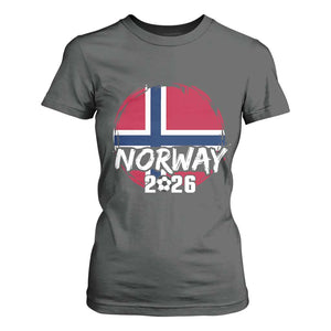 Norway 2026 Soccer Football Fan Norwegian Flag T Shirt For Women