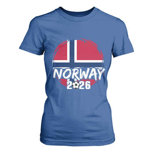 Norway 2026 Soccer Football Fan Norwegian Flag T Shirt For Women