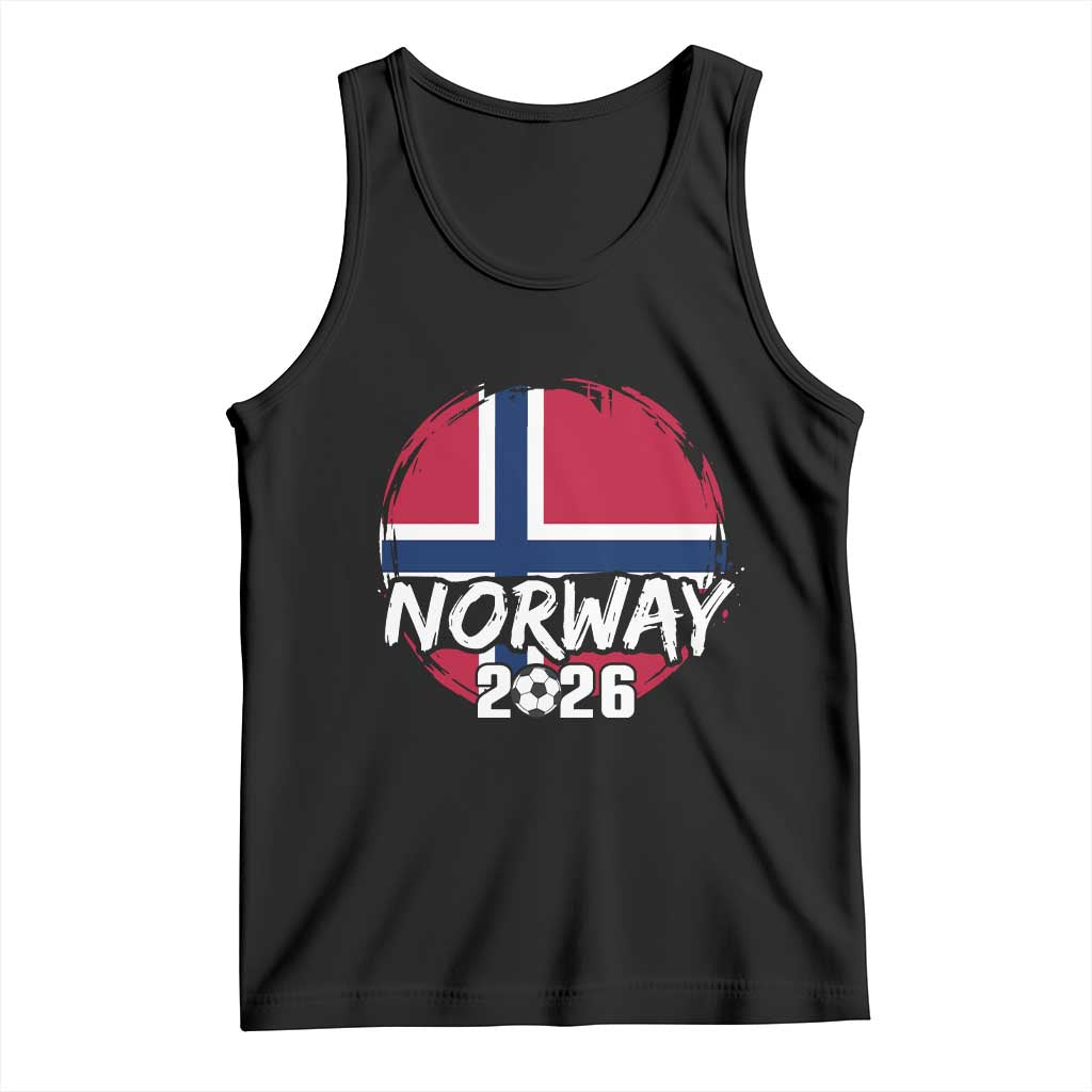 Norway 2026 Soccer Football Fan Norwegian Flag Tank Top TS14 Black Print Your Wear