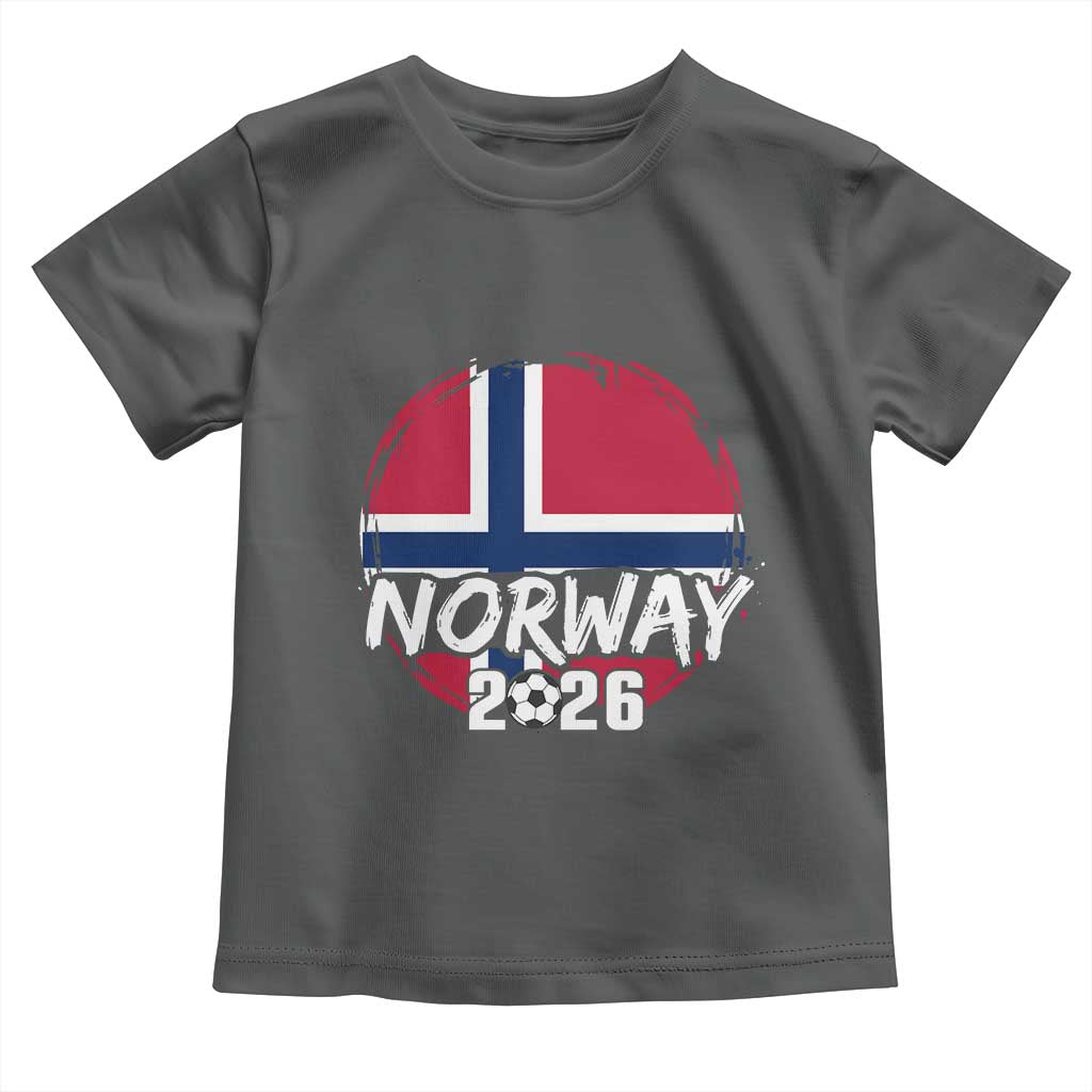 Norway 2026 Soccer Football Fan Norwegian Flag Toddler T Shirt