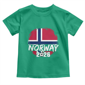 Norway 2026 Soccer Football Fan Norwegian Flag Toddler T Shirt