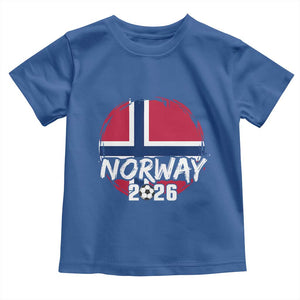 Norway 2026 Soccer Football Fan Norwegian Flag Toddler T Shirt