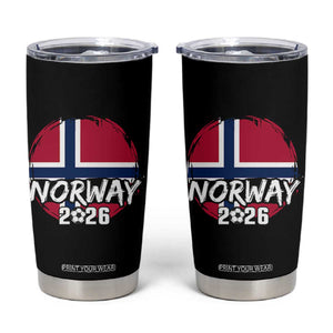 Norway 2026 Soccer Football Fan Norwegian Flag Tumbler Cup TS14 Black Print Your Wear