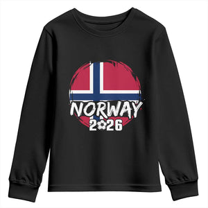 Norway 2026 Soccer Football Fan Norwegian Flag Youth Sweatshirt