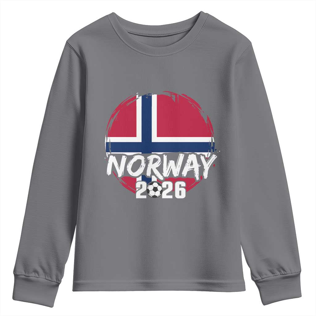 Norway 2026 Soccer Football Fan Norwegian Flag Youth Sweatshirt