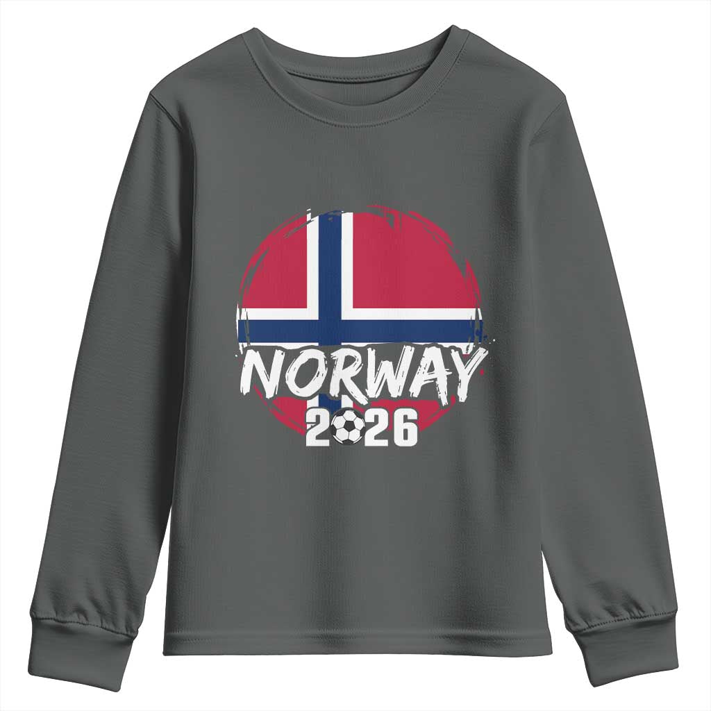 Norway 2026 Soccer Football Fan Norwegian Flag Youth Sweatshirt