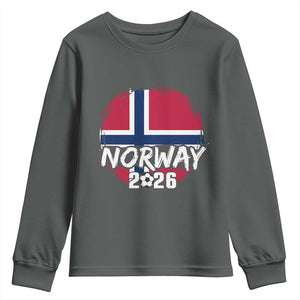 Norway 2026 Soccer Football Fan Norwegian Flag Youth Sweatshirt