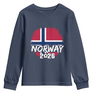 Norway 2026 Soccer Football Fan Norwegian Flag Youth Sweatshirt