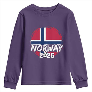 Norway 2026 Soccer Football Fan Norwegian Flag Youth Sweatshirt