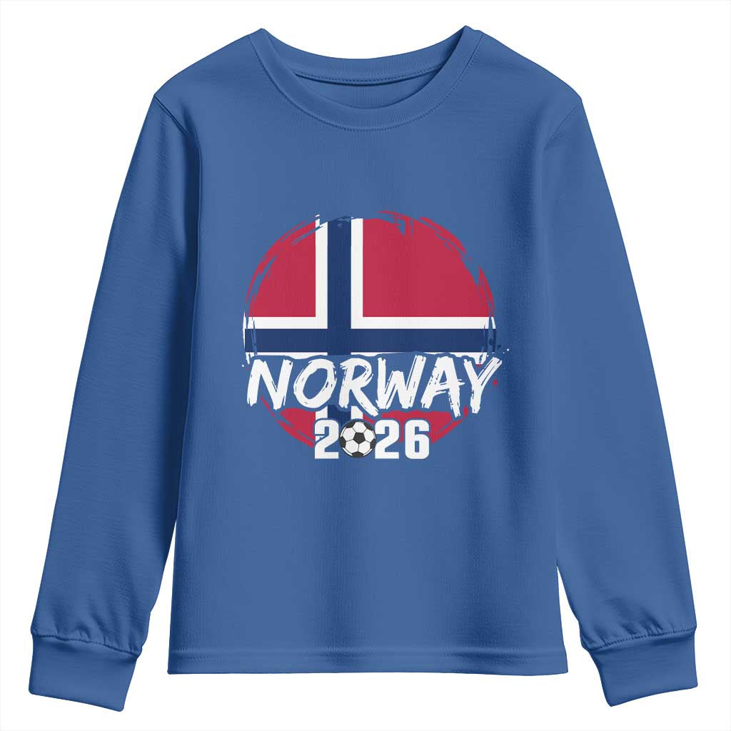 Norway 2026 Soccer Football Fan Norwegian Flag Youth Sweatshirt