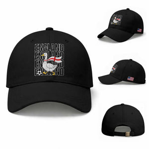 England Soccer Football Baseball Cap Silly Goose England Flag Fan Supporter