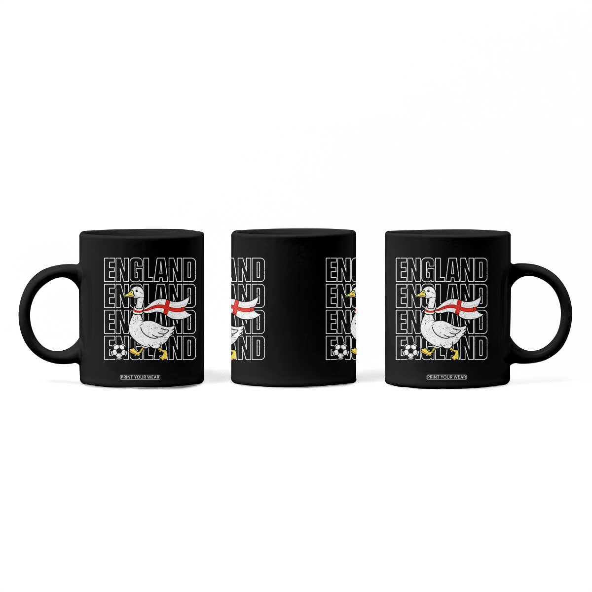 England Soccer Football Coffee Mug Silly Goose England Flag Fan Supporter TS14 Print Your Wear