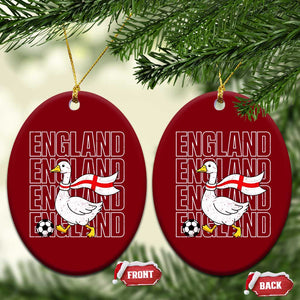 England Soccer Football Ceramic Ornament Silly Goose England Flag Fan Supporter