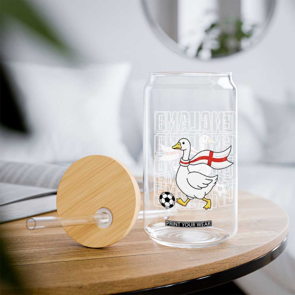 England Soccer Football Glass Can Silly Goose England Flag Fan Supporter TS14 Print Your Wear