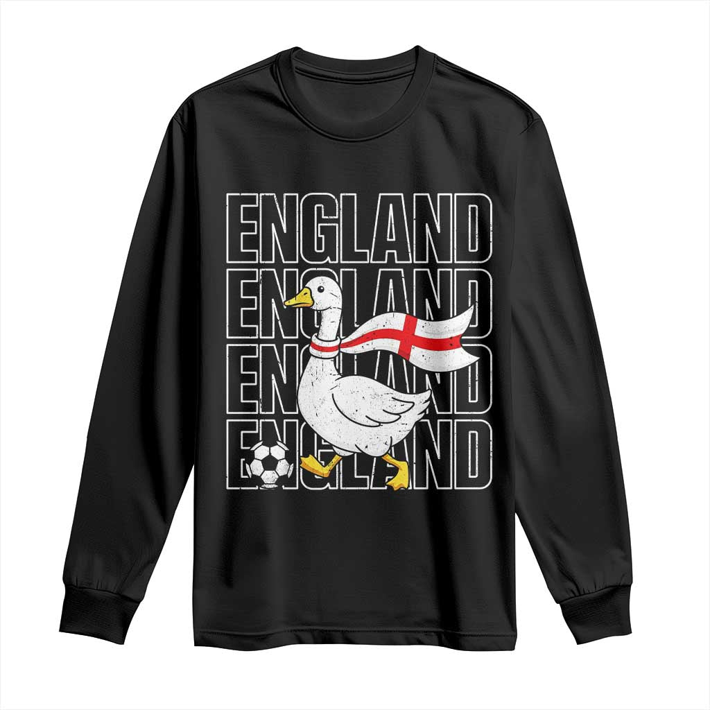 England Soccer Football Long Sleeve Shirt Silly Goose England Flag Fan Supporter