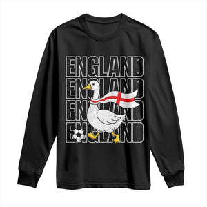 England Soccer Football Long Sleeve Shirt Silly Goose England Flag Fan Supporter