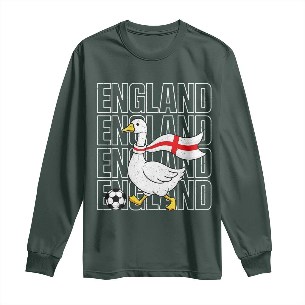 England Soccer Football Long Sleeve Shirt Silly Goose England Flag Fan Supporter