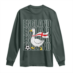 England Soccer Football Long Sleeve Shirt Silly Goose England Flag Fan Supporter