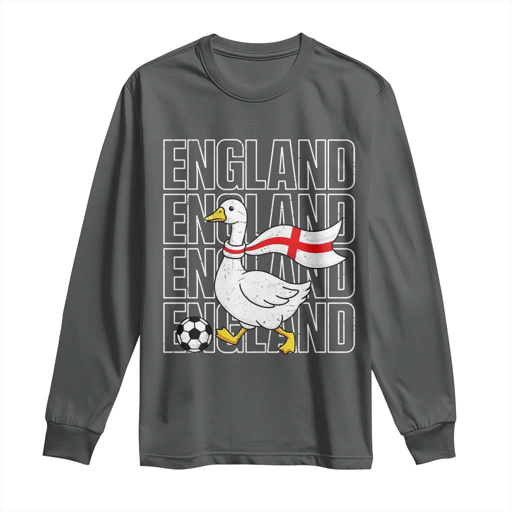 England Soccer Football Long Sleeve Shirt Silly Goose England Flag Fan Supporter