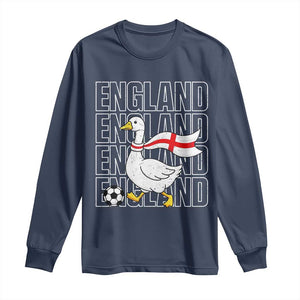 England Soccer Football Long Sleeve Shirt Silly Goose England Flag Fan Supporter