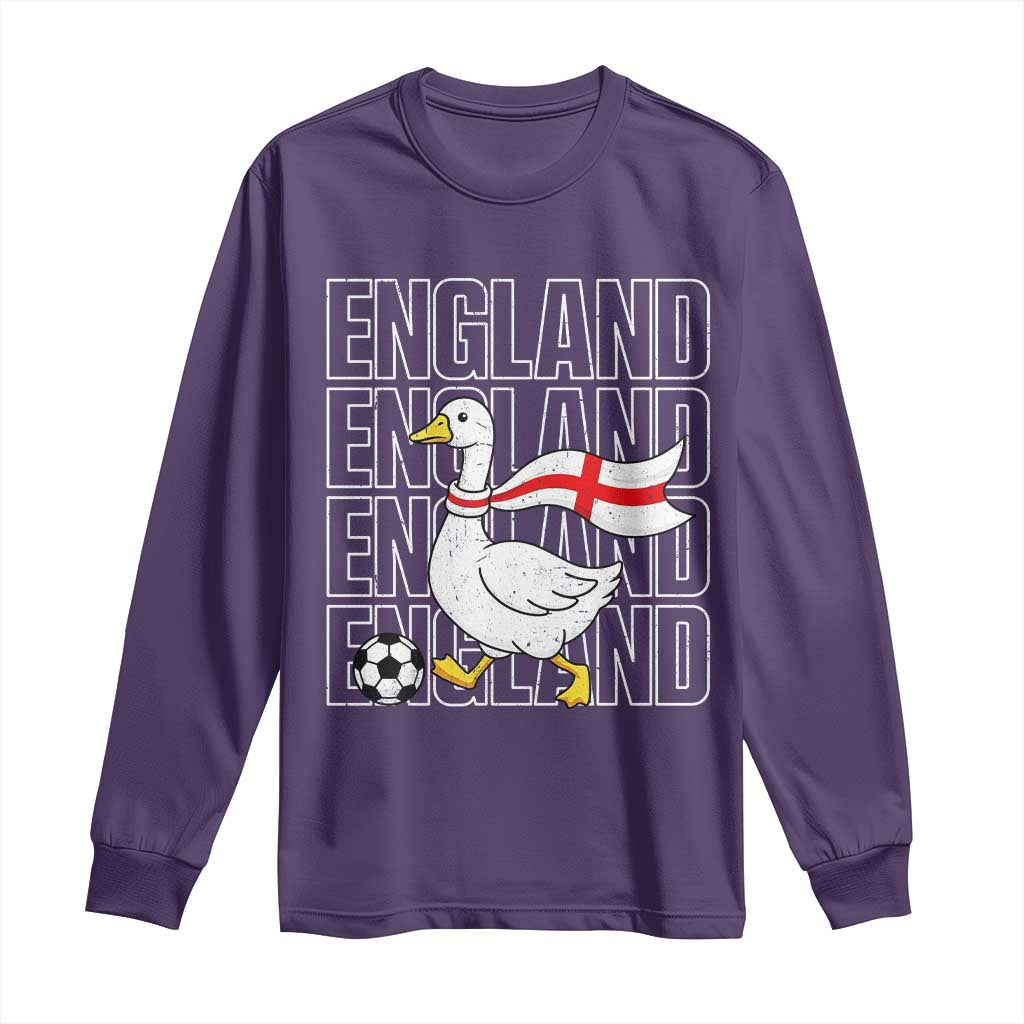 England Soccer Football Long Sleeve Shirt Silly Goose England Flag Fan Supporter
