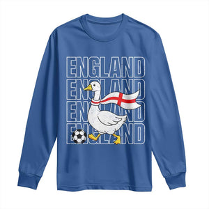 England Soccer Football Long Sleeve Shirt Silly Goose England Flag Fan Supporter