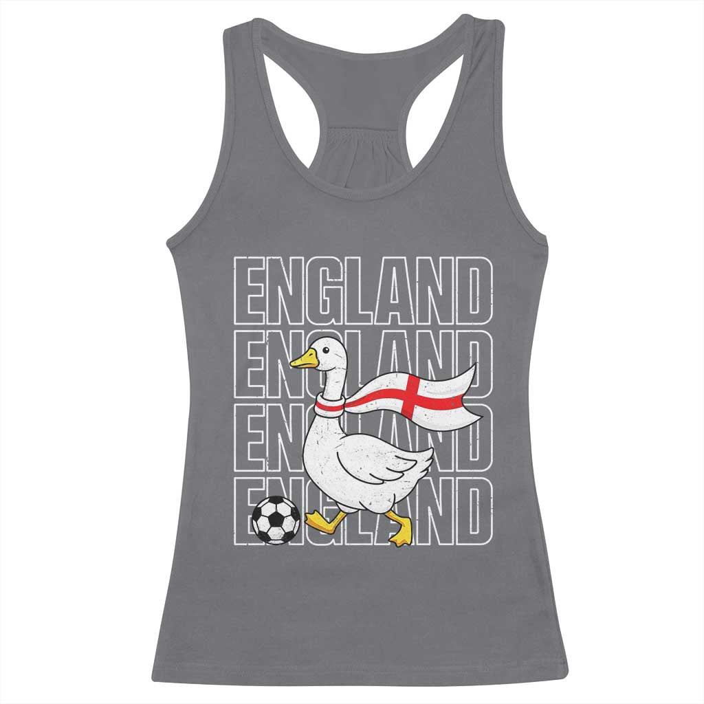 England Soccer Football Racerback Tank Top Silly Goose England Flag Fan Supporter