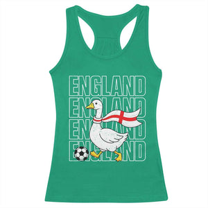 England Soccer Football Racerback Tank Top Silly Goose England Flag Fan Supporter
