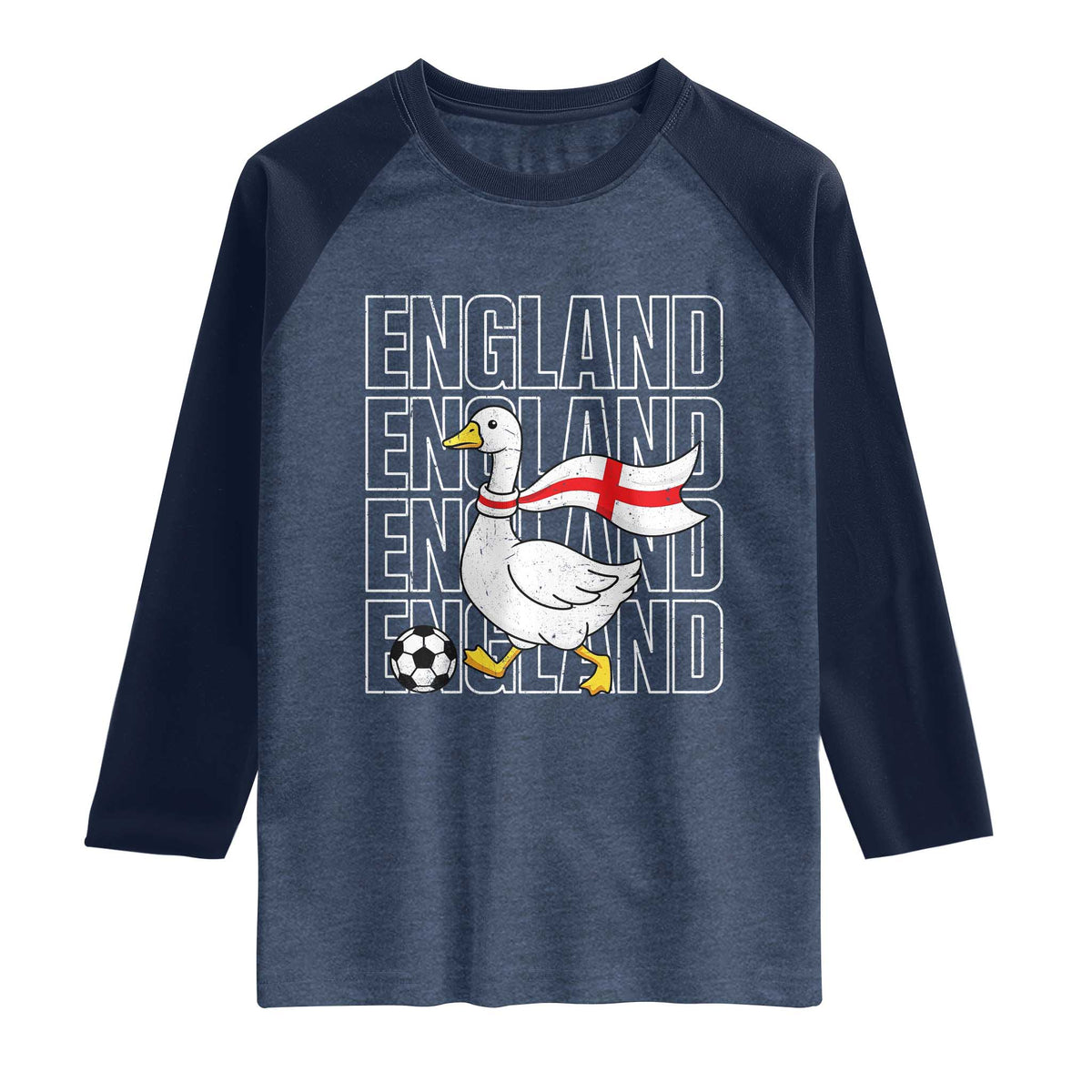 England Soccer Football Raglan Shirt Silly Goose England Flag Fan Supporter