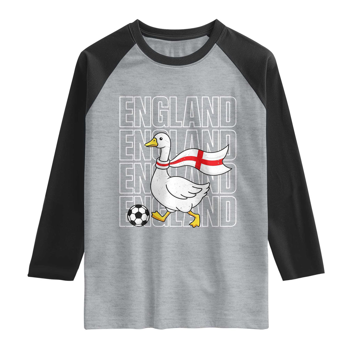 England Soccer Football Raglan Shirt Silly Goose England Flag Fan Supporter