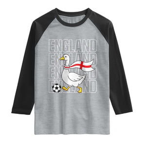 England Soccer Football Raglan Shirt Silly Goose England Flag Fan Supporter