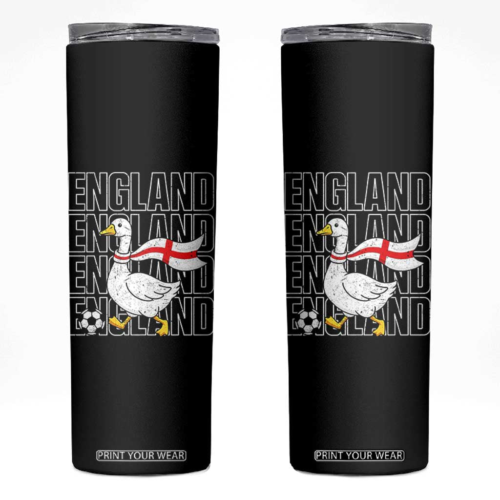 England Soccer Football Skinny Tumbler Silly Goose England Flag Fan Supporter TS14 Black Print Your Wear