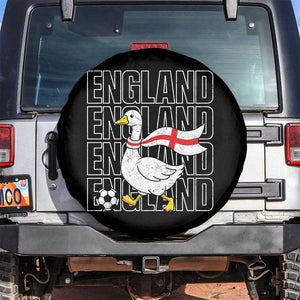 England Soccer Football Spare Tire Cover Silly Goose England Flag Fan Supporter TS14 No hole Black Print Your Wear