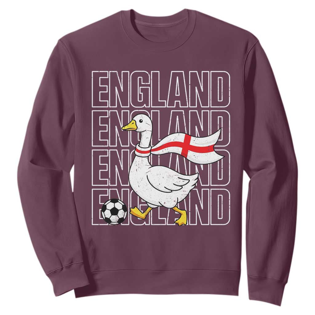 England Soccer Football Sweatshirt Silly Goose England Flag Fan Supporter